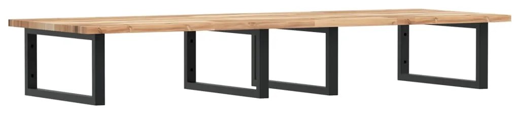 3302789 vidaXL Стенен рафт за мивка, стомана и масивно дърво акация