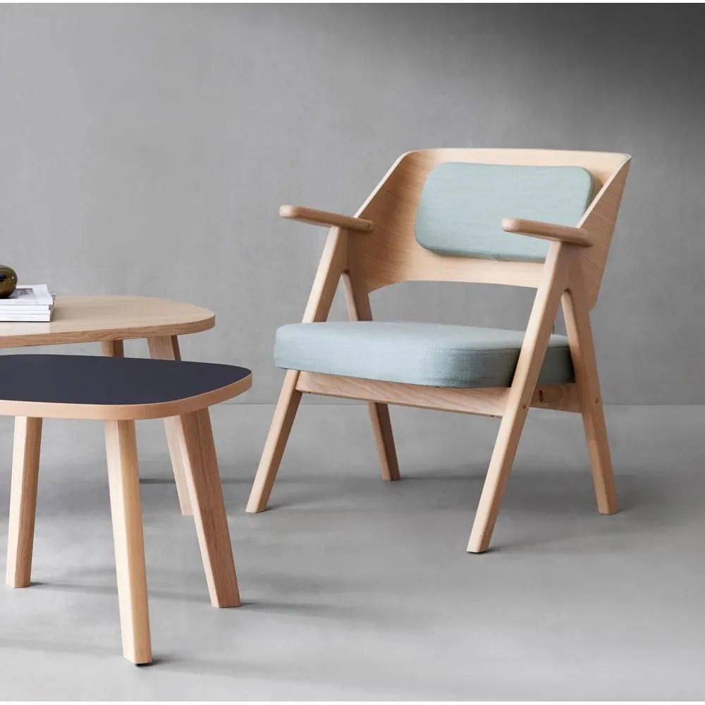 Светлозелен дъбов фотьойл Findahl от Hammel Me Tube - Hammel Furniture