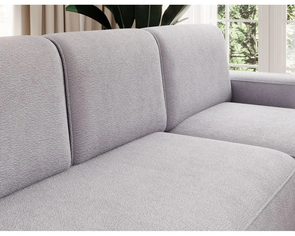 Светлосив шенилов разтегателен ъглов диван с място за съхранение (десен ъгъл) Aurumm – ELTAP