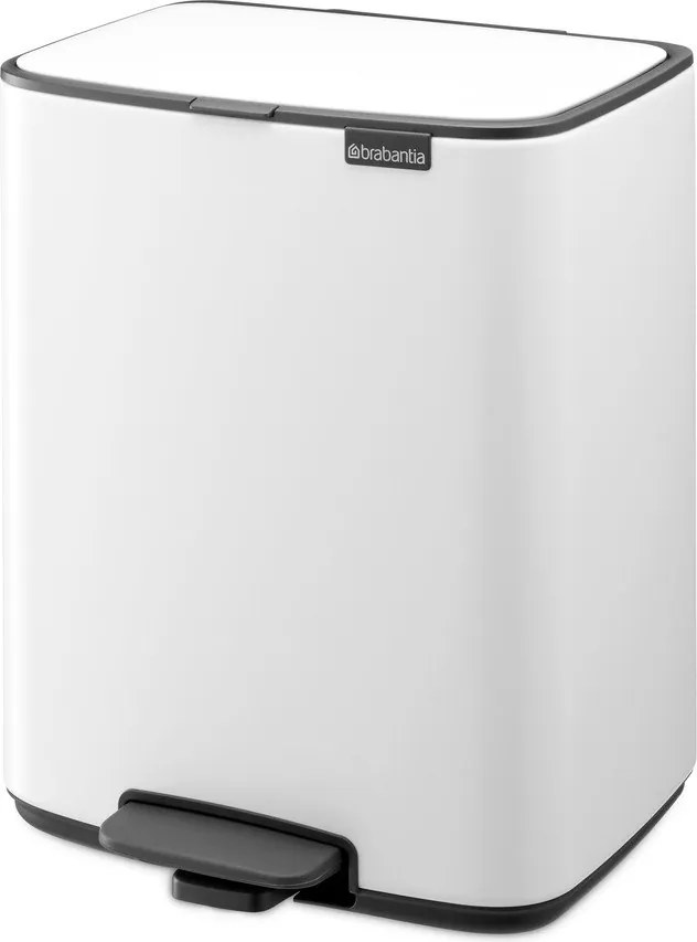 Бяло стоманено кошче за боклук с педал 12 l Bo – Brabantia