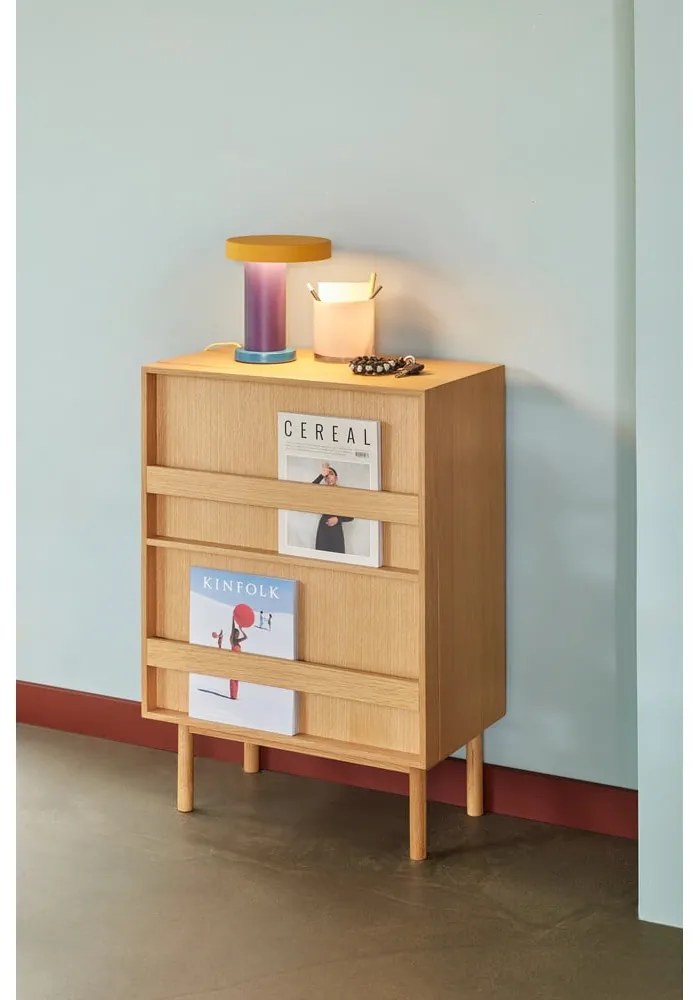 Лилава LED затъмняваща се настолна лампа (височина 25 cm) Magic – Hübsch