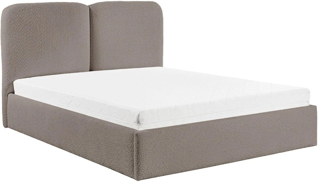 Облегнато легло Heaven-Сребристо сиво-180 x 200