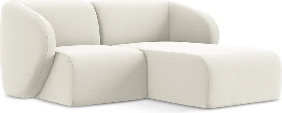 Бежов кадифен ъглов диван (десен ъгъл) Lani – Makamii