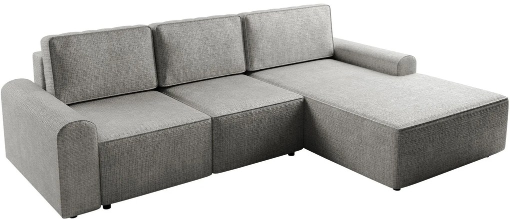 Ъглов диван Bella L-Тъмносив-Десен