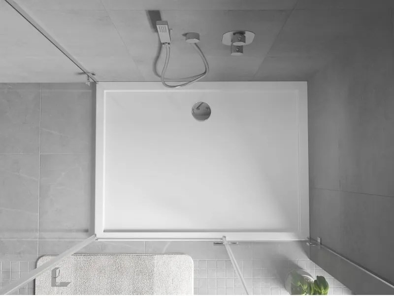 Mexen Flow правоъгълно тънко поддушово корито 100 x 80 см, бял гланц - 46R108010