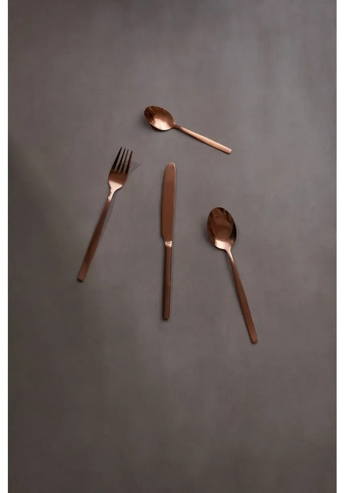 Прибори за хранене 16 бр. от неръждаема стомана в меден цвят Avie – Premier Housewares