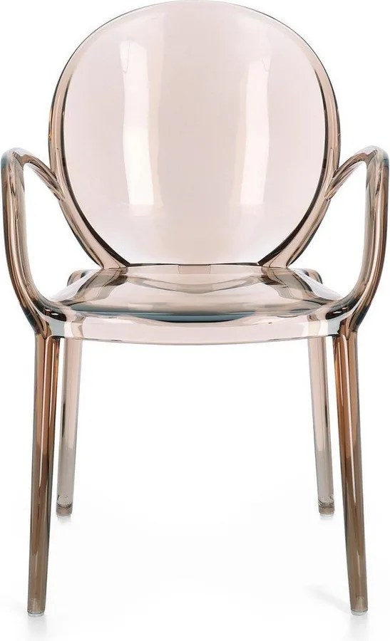 Светлокафяв пластмасов градински стол Camilla – Bizzotto