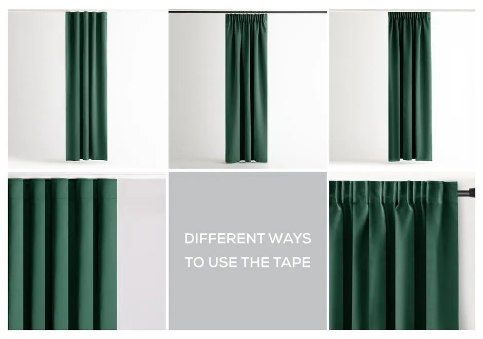 Тъмнозелено термо/dimout перде 140x270 cm Kierra – Restilo