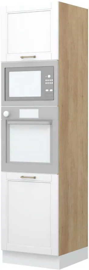 Подов шкаф за фурна Висок Tahoma K23-60-2MB-Oak - White matte