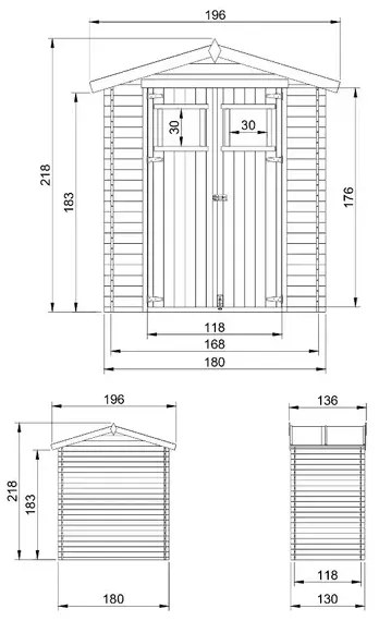 Барака - 180 x 130 см – 2 м2