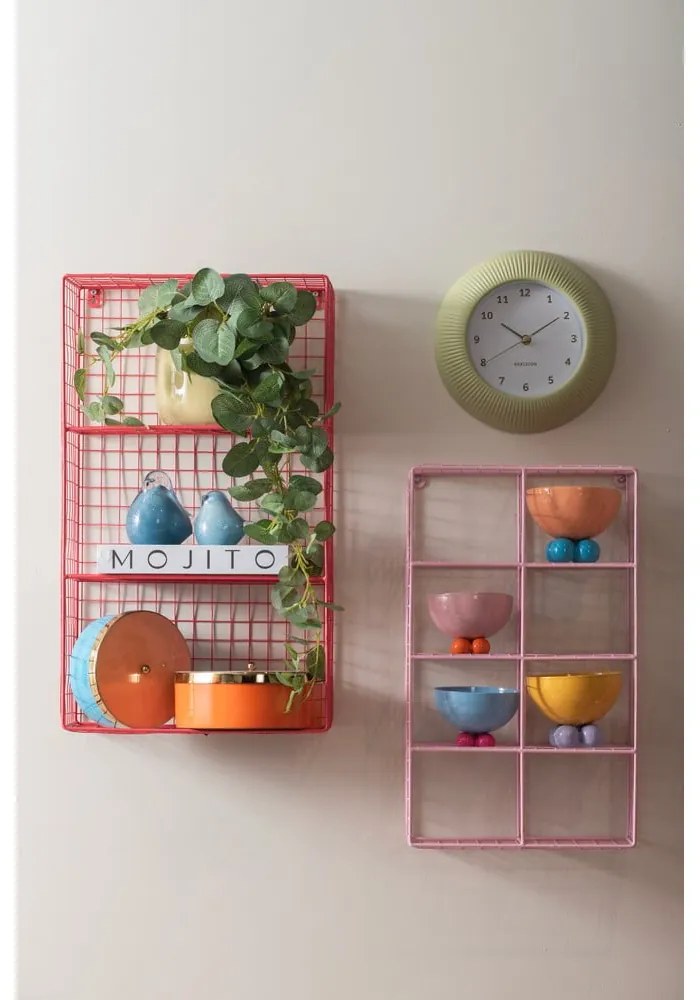 Синя декоративна метална кутия за съхранение ø 16x6 cm Double Funky – PT LIVING