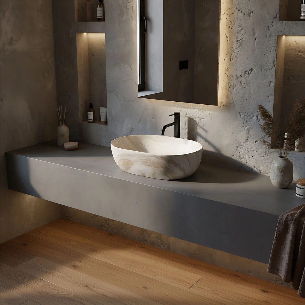 Умивалник за плот Rea Amelia Saturn 48