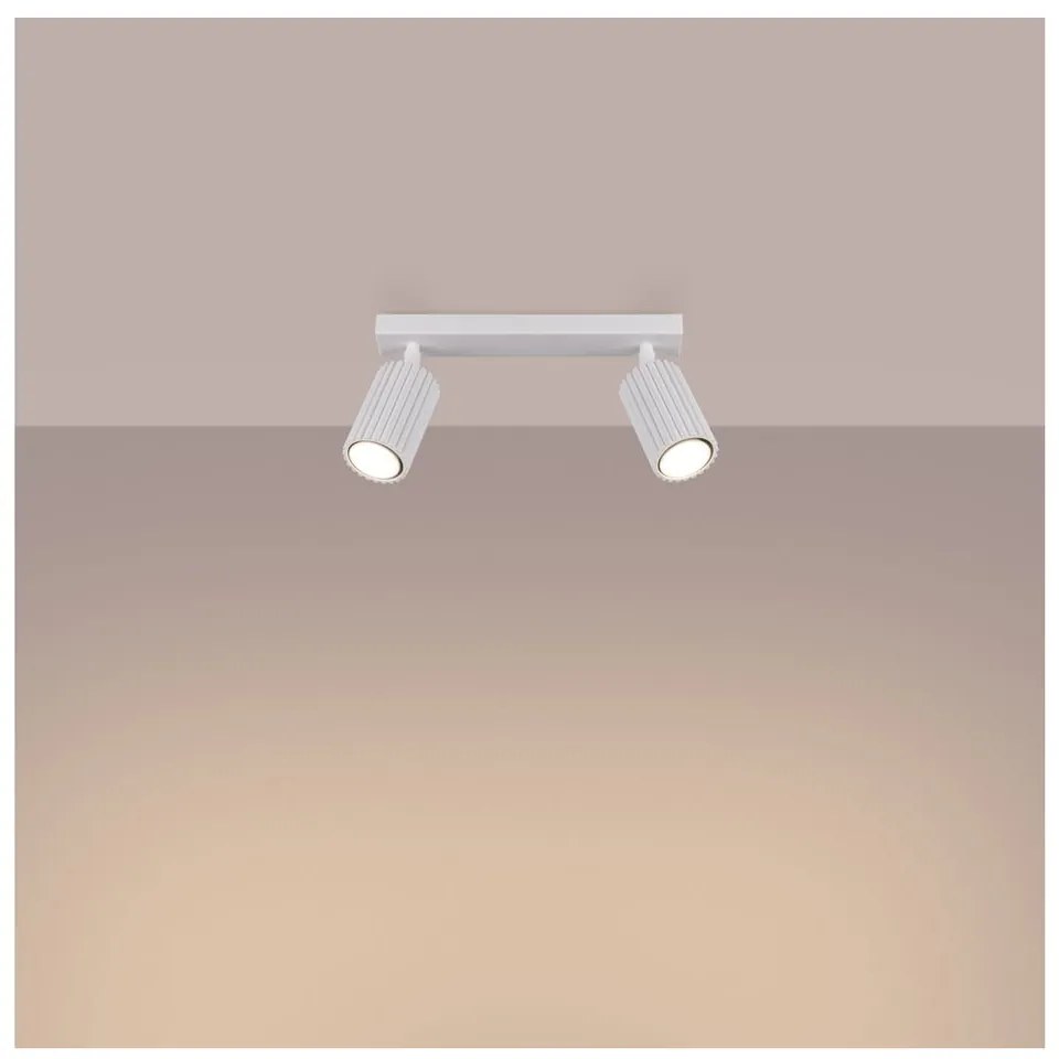 Бял прожектор 6,5x30 cm Gleam – Sollux