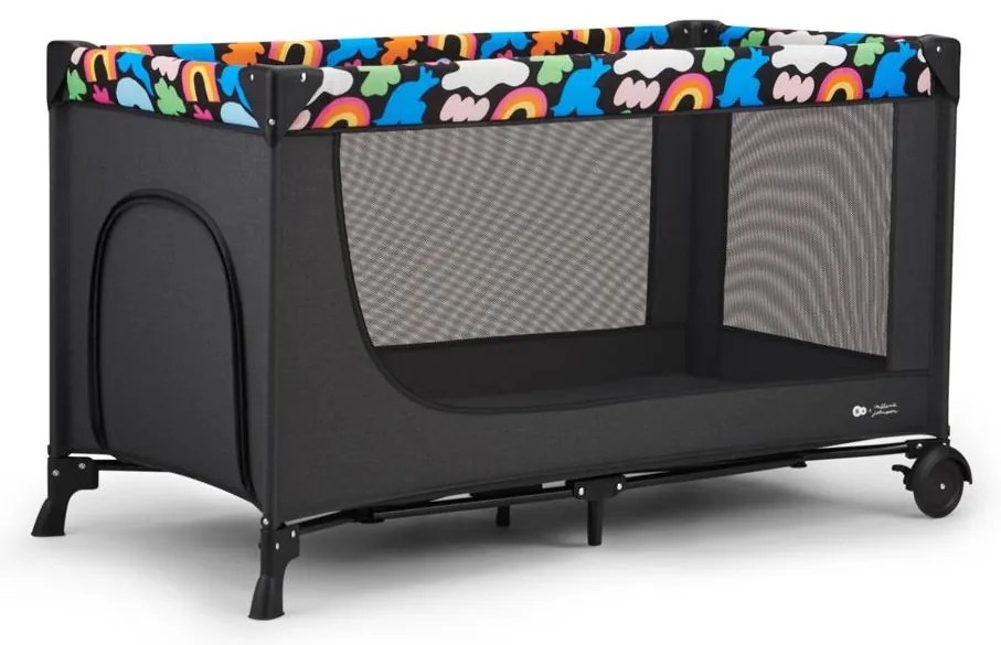 KINDERKRAFT - Детско креватче за пътуване JOY 2 Happy shapes