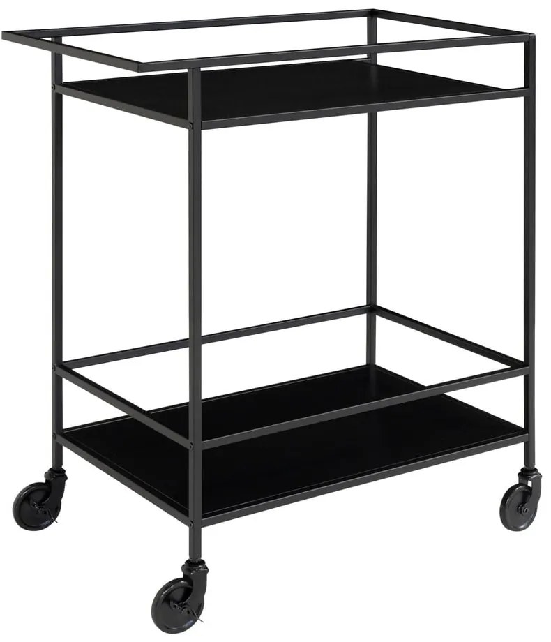 Черна бар количка със стоманена конструкция Vita - House Nordic