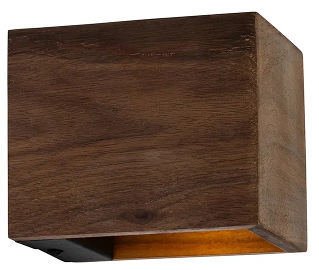 Комплект от 4 интелигентни стенни лампи орехово дърво с WiFi G9 - Transfer