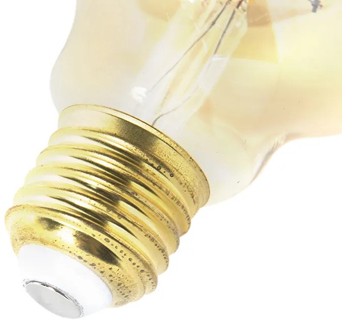 Комплект от 5 броя димируеми LED крушки E27 G95 златисти 5W 380lm 2200K