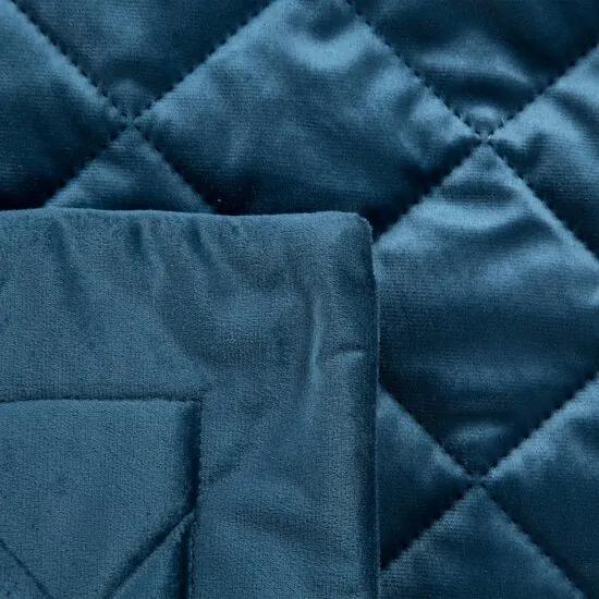 Покривка за легло от лъскаво кадифе в тъмно синьо Ширина: 220 см | Дължина: 240 см