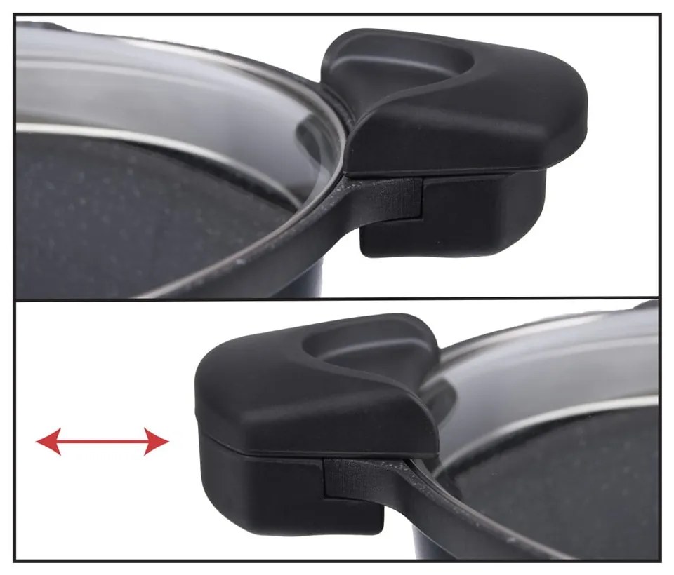 Pfluon Granit съд с незалепващо покритие и стъклен капак Pasta , 5,5 л Grande - Orion