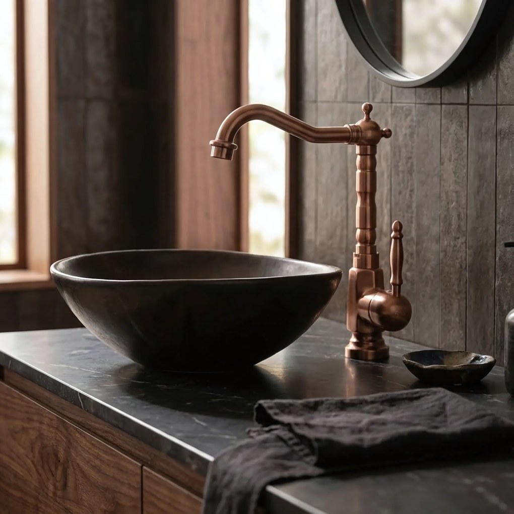 Смесител за мивка Rea Bona Brush Copper High