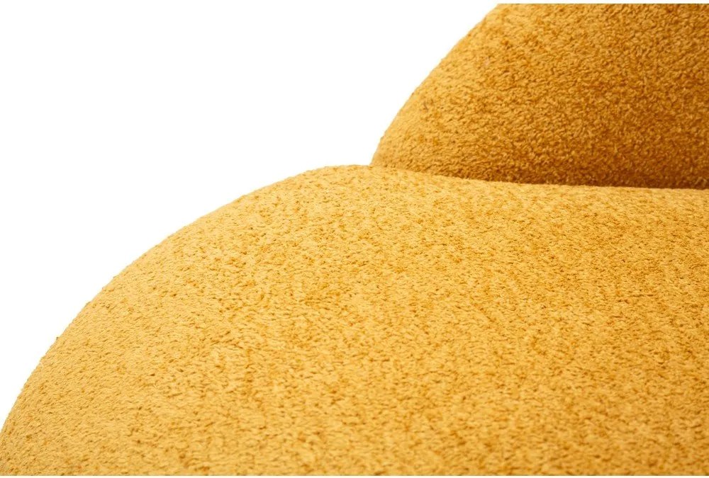 Кресло от букле в цвят горчица Ginerva – Mauro Ferretti