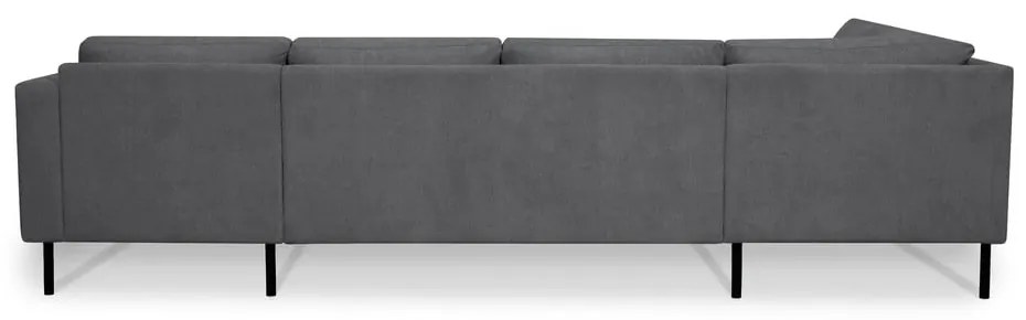 Тъмносив ъглов диван (ляв ъгъл/"U" форма) Hero – Scandic