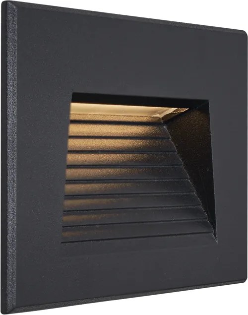 Комплект от 6 модерни вградени стенни лампи черни 11,5 см вкл. LED IP65 - Trem