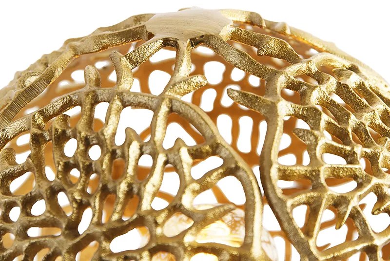 Арт Деко Настолна Лампа Трипод Златиста с Черно - Maro