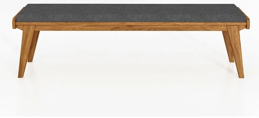 Дъбова пейка със сива седалка Retro - The Beds