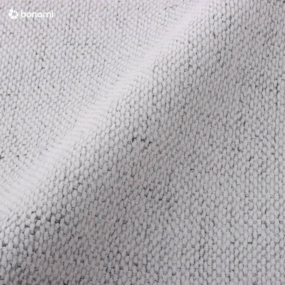 Светлосиво тапицирано двойно легло с място за съхранение с включена подматрачна рамка 200x200 cm Kelp – Micadoni Home