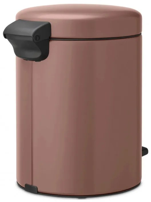 Кош за боклук с педал Brabantia NewIcon 1008841, 5 л, Плавно затваряне, Противоплъзгаща основа, Сатенено покритие, Кафяв