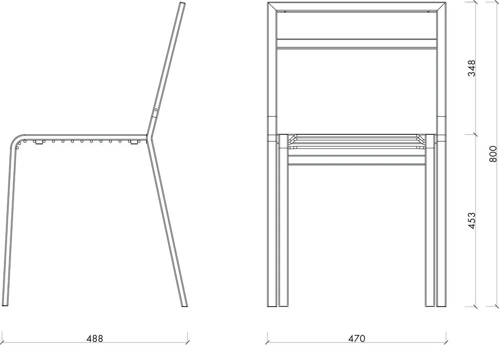 Тъмнокафяв градински стол метален Oto – noo.ma
