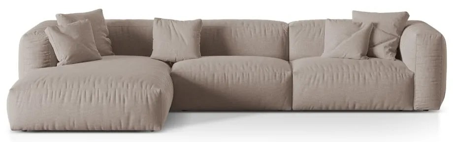 Бежов модулен ъглов диван (ляв ъгъл) Martina – Micadoni Home