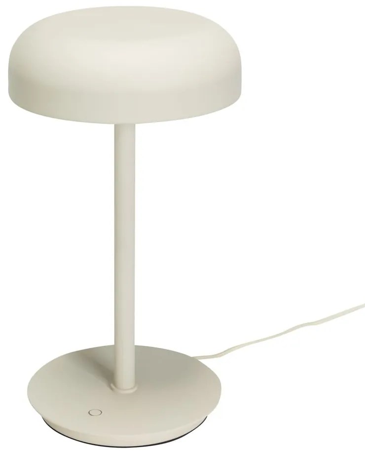 Кремава LED затъмняваща се настолна лампа (височина 37 cm) Velo – Hübsch