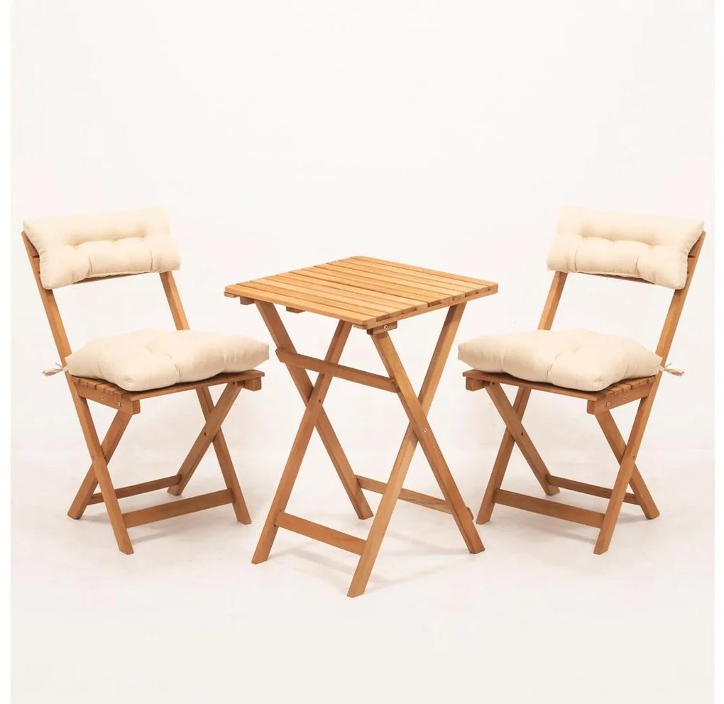 Балконски комплект с възглавници бук