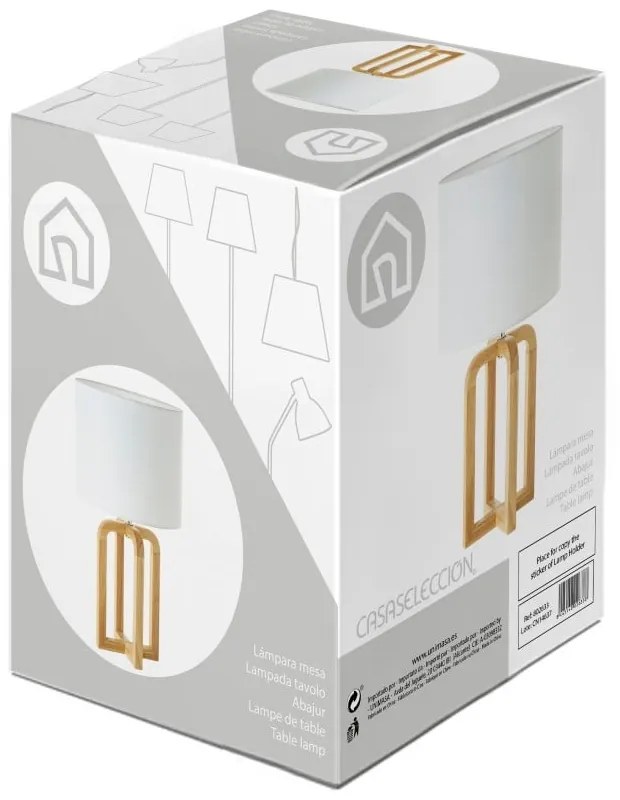 Лампа, изработена от дъбово дърво - Casa Selección