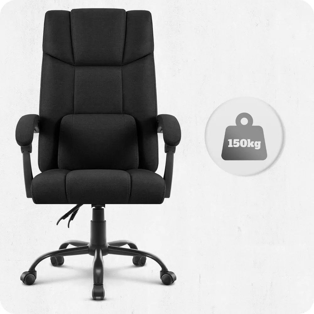 Ергономичен офис стол CABRO C505 до 150 кг черен