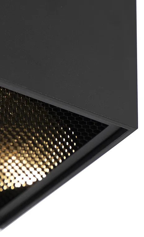 Дизайнерски повърхностно монтиран прожектор черен GU10 111mm - Box Honey