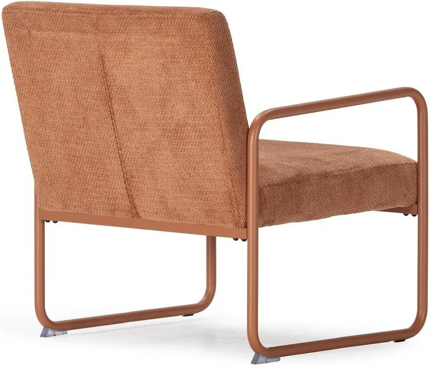 Теракотено шенилово кресло Vince – MOME