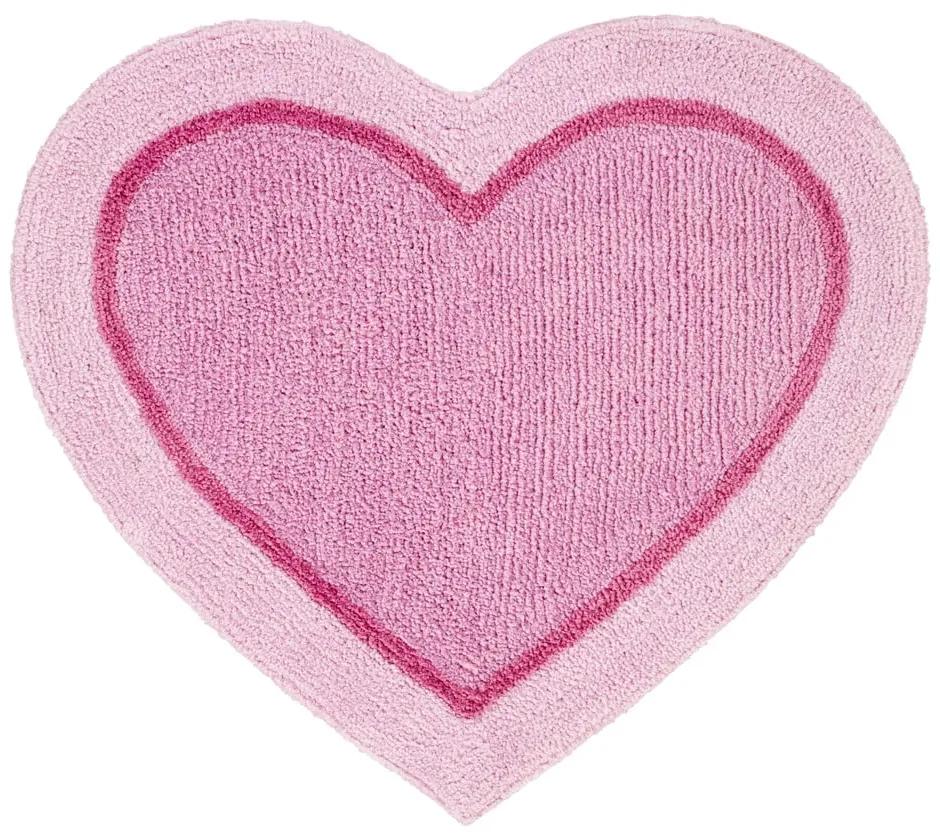 Розов детски килим във формата на сърце , 50 x 80 cm Heart - Catherine Lansfield