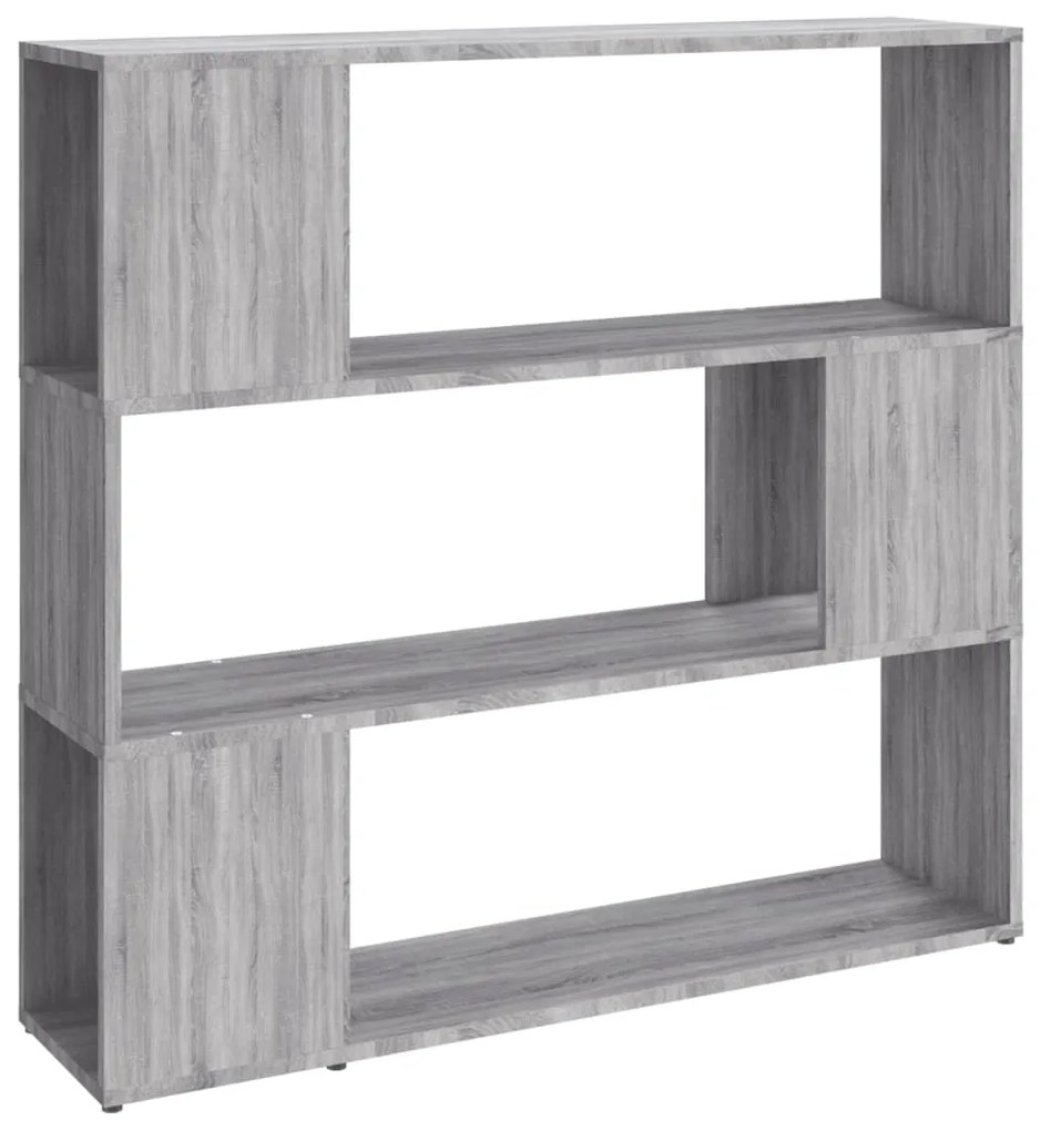826648 vidaXL Библиотека/разделител за стая, сив сонома, 100x24x94 см