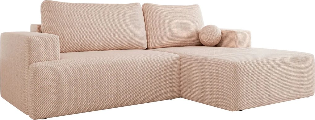 Ъглов Диван Миво-Розов Лосос-Десен
