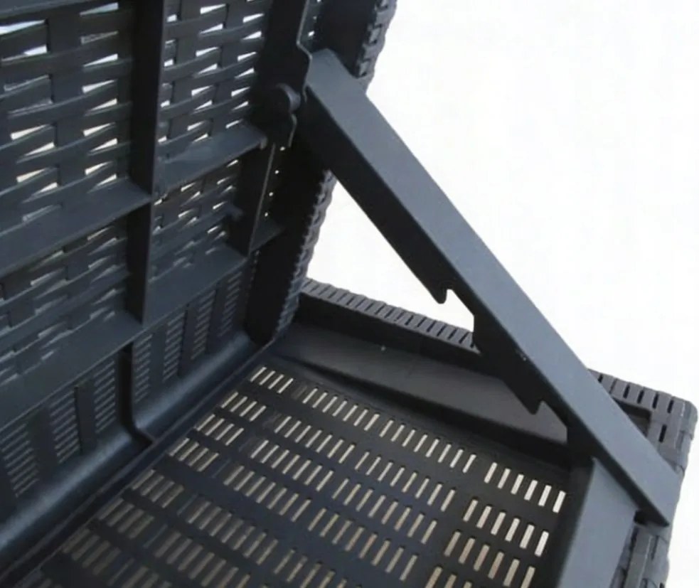 Сгъваем шезлонг за басейн и тераса PREMIUM - сив