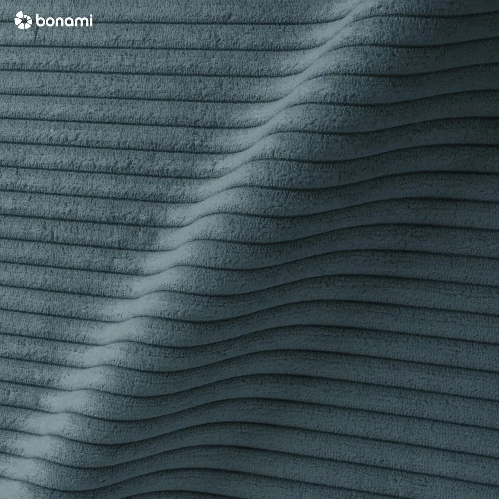 Тюркоаз сгъваем ъглов диван от рипсено кадифе (десен ъгъл) Tori – Bonami Selection