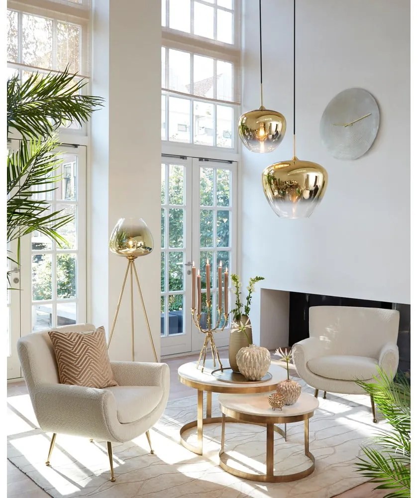 Кремаво кресло от букле Vinstra – Light & Living