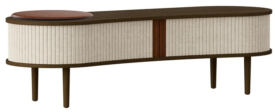 Телевизионна масичка в кафяво и бежово от дъб 140x40 cm Audacious - UMAGE