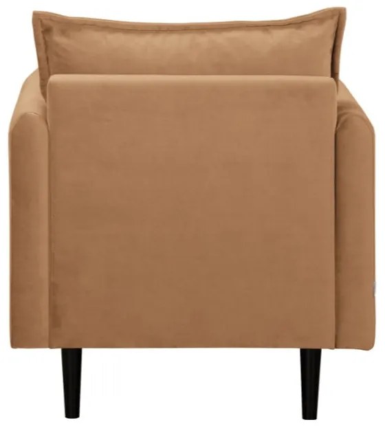 Кафяво кадифено кресло Juli – Ropez