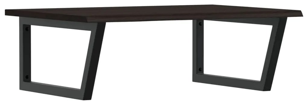 3302659 vidaXL Стенен рафт за мивка, стомана и масивно дърво дъб