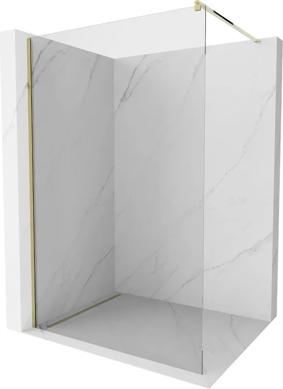 Mexen Kioto душ параван Walk-in 120 x 200 cm, прозрачен 8 mm, златен - 800-120-101-50-00