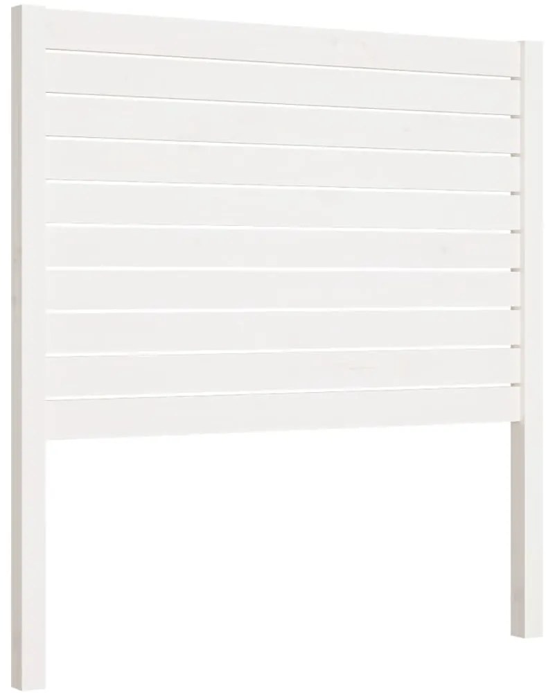 819001 vidaXL Горна табла за легло, бяла, 96x4x100 см, бор масив